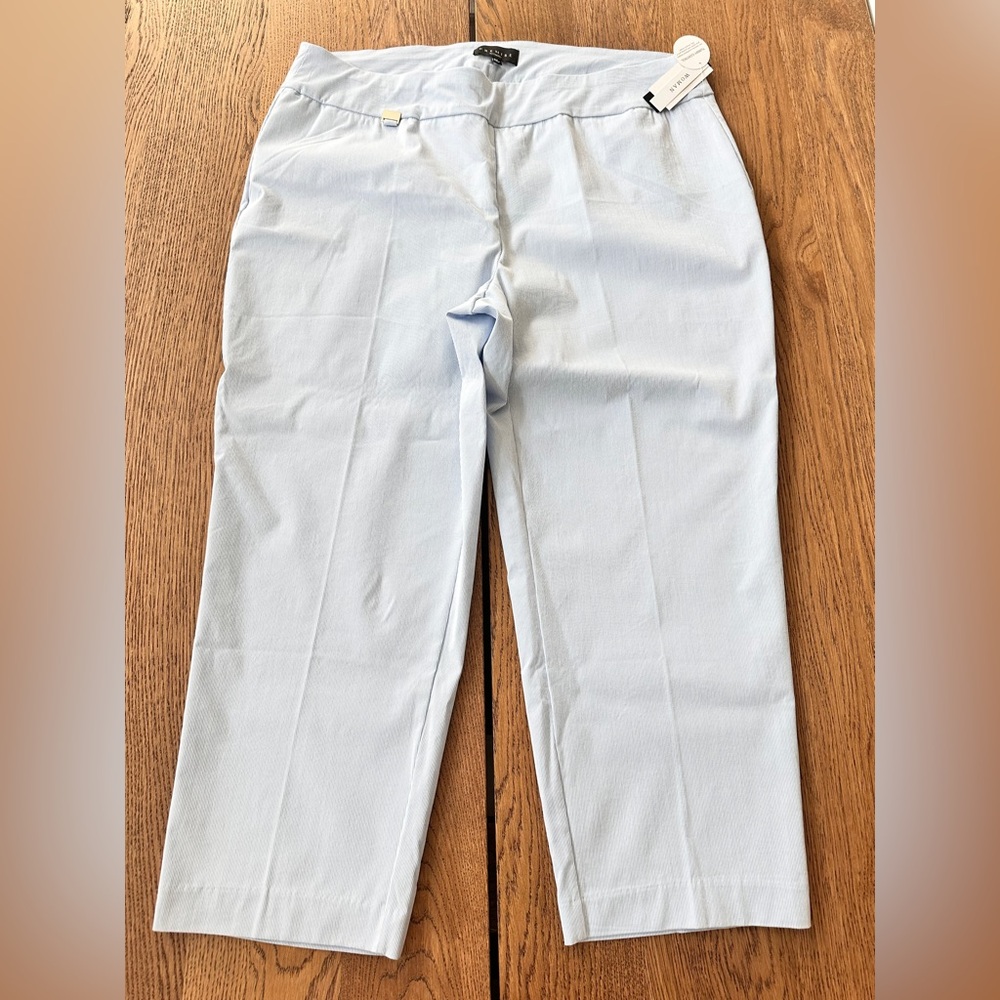NWT. Premise Striped Light Blue Capri Pants Tommy Control 2X - Picture 1 of 11